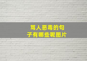 骂人恶毒的句子有哪些呢图片