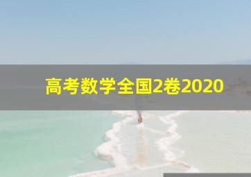 高考数学全国2卷2020