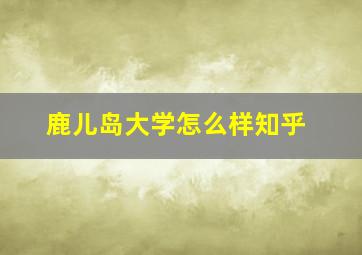 鹿儿岛大学怎么样知乎