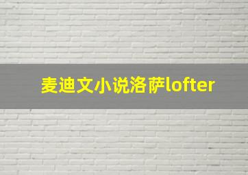 麦迪文小说洛萨lofter