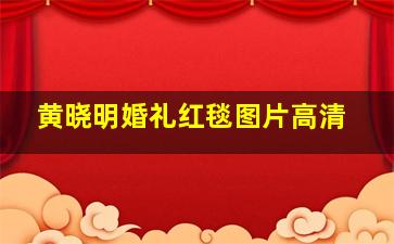 黄晓明婚礼红毯图片高清