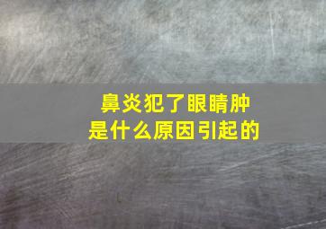 鼻炎犯了眼睛肿是什么原因引起的