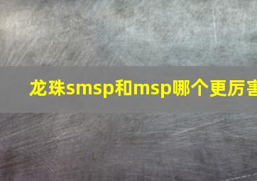 龙珠smsp和msp哪个更厉害