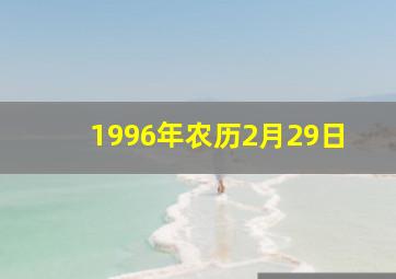 1996年农历2月29日