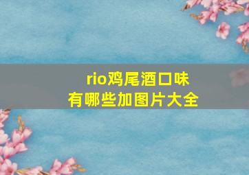 rio鸡尾酒口味有哪些加图片大全