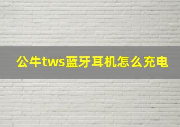 公牛tws蓝牙耳机怎么充电