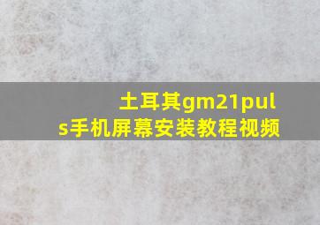 土耳其gm21puls手机屏幕安装教程视频