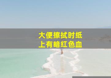 大便擦拭时纸上有暗红色血