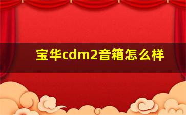 宝华cdm2音箱怎么样