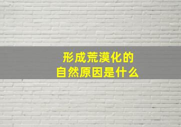 形成荒漠化的自然原因是什么