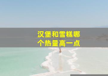 汉堡和雪糕哪个热量高一点