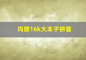 玛丽16k大本子拼音