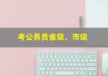 考公务员省级、市级