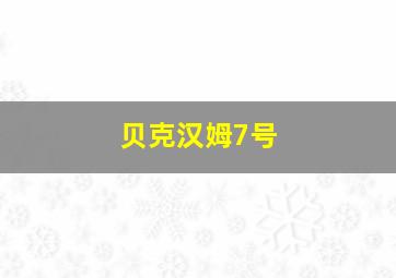 贝克汉姆7号